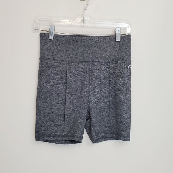 GapFit Brushed Tech Jersey bike shorts in black heather - Picture 1 of 9